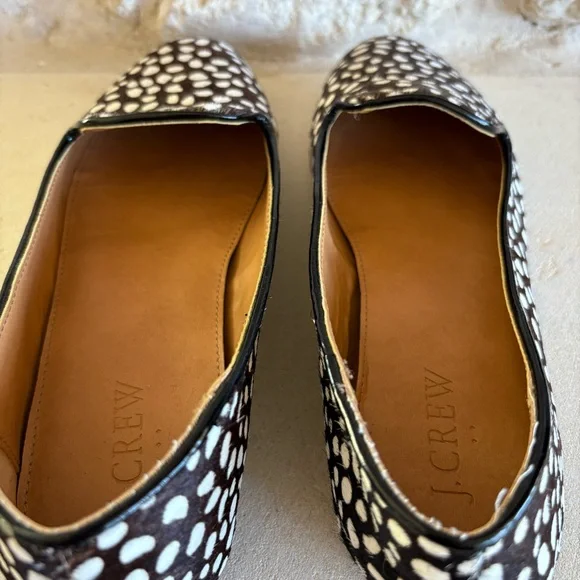 J. Crew Cora Calf Hair Loafers Flats Driving Driving Moccasins - Picture 5 of 8